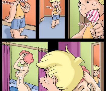 Dennis found his sister in the shower Porn Comics